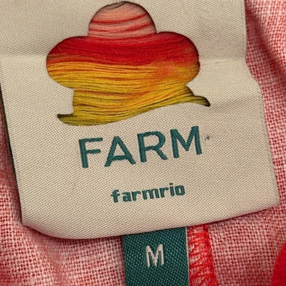 FARM RIO Porcelain Linen Midi Skirt Women's M - Picture 10 of 12